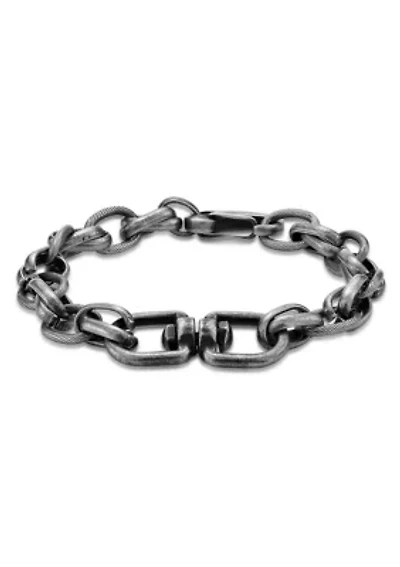 Stainless Steel Bracelet with  Antique Black Ip