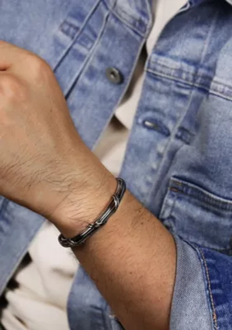 Matte Finish Stainless Steel Cuff bangle Bracelet