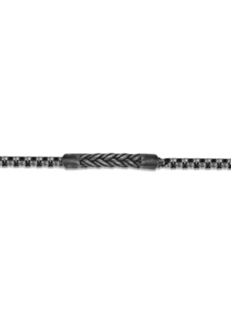 Stainless Steel Bracelet with  Antique Black Ip