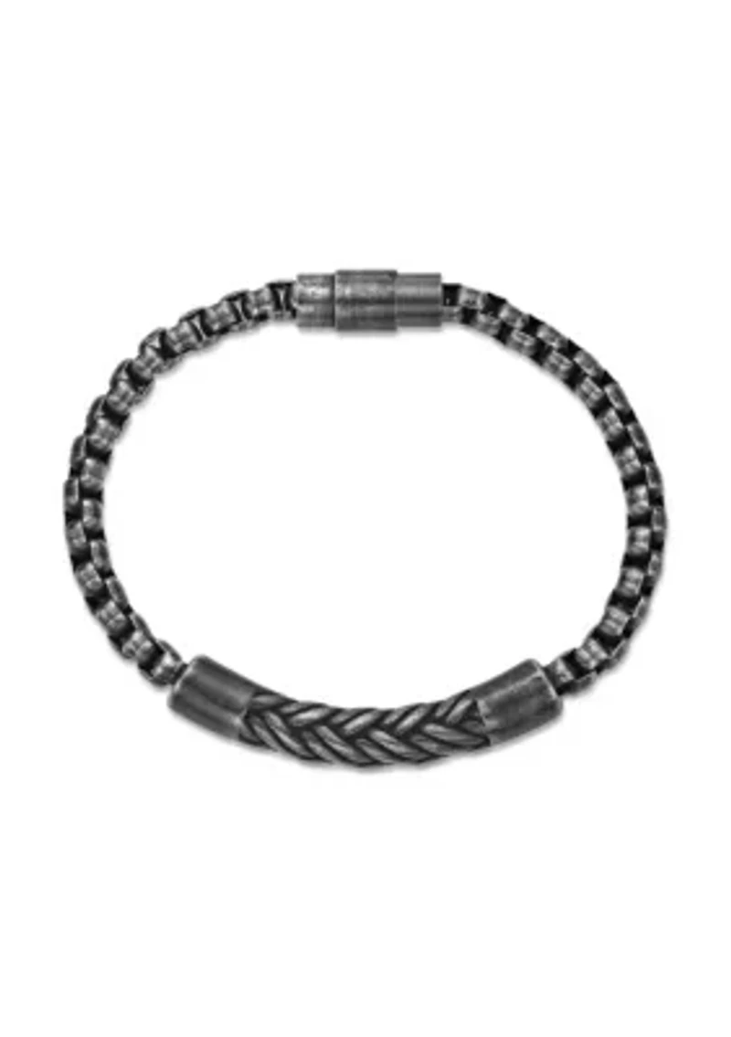 Stainless Steel Bracelet with  Antique Black Ip