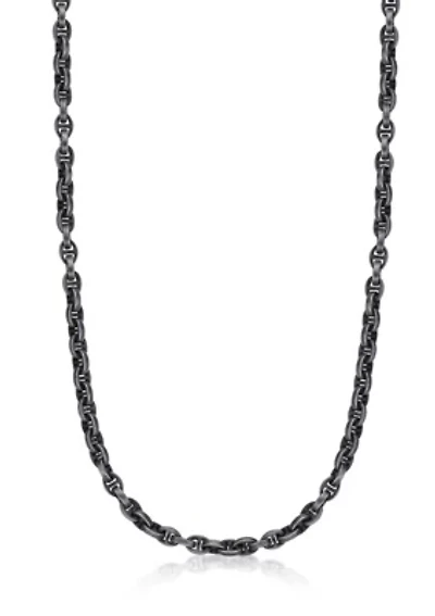 Stainless Steel Link Chain with Antique Black Finish