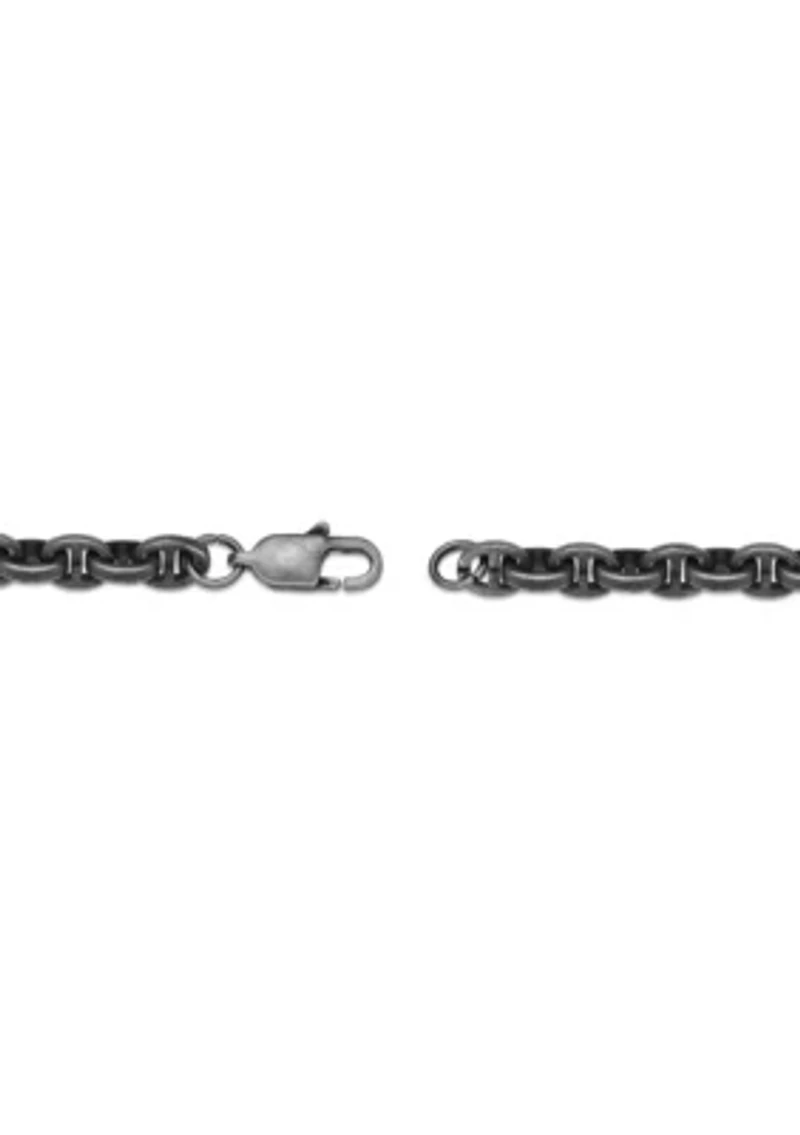 Stainless Steel Link Chain with Antique Black Finish
