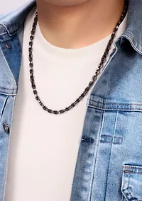 Stainless Steel Link Chain with Antique Black Finish