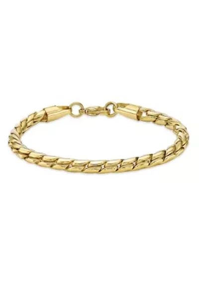 4.5mm Stainless Steel Twist Chain in Bracelet in 8.5" inch length