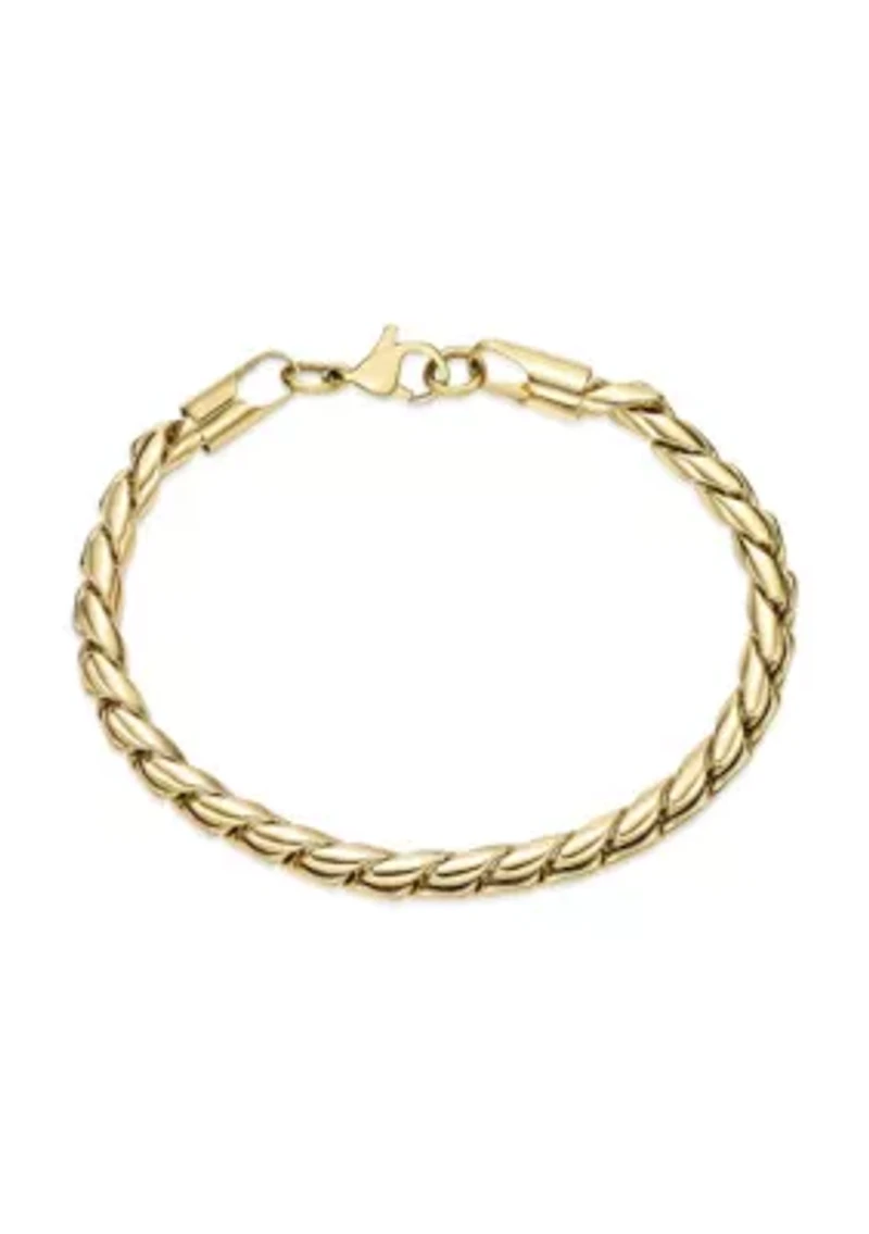 4.5mm Stainless Steel Twist Chain in Bracelet in 8.5" inch length