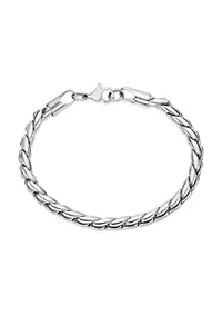 4.5mm Stainless Steel Twist Chain Bracelet with Gold Tone Ip in 8.5" inch length