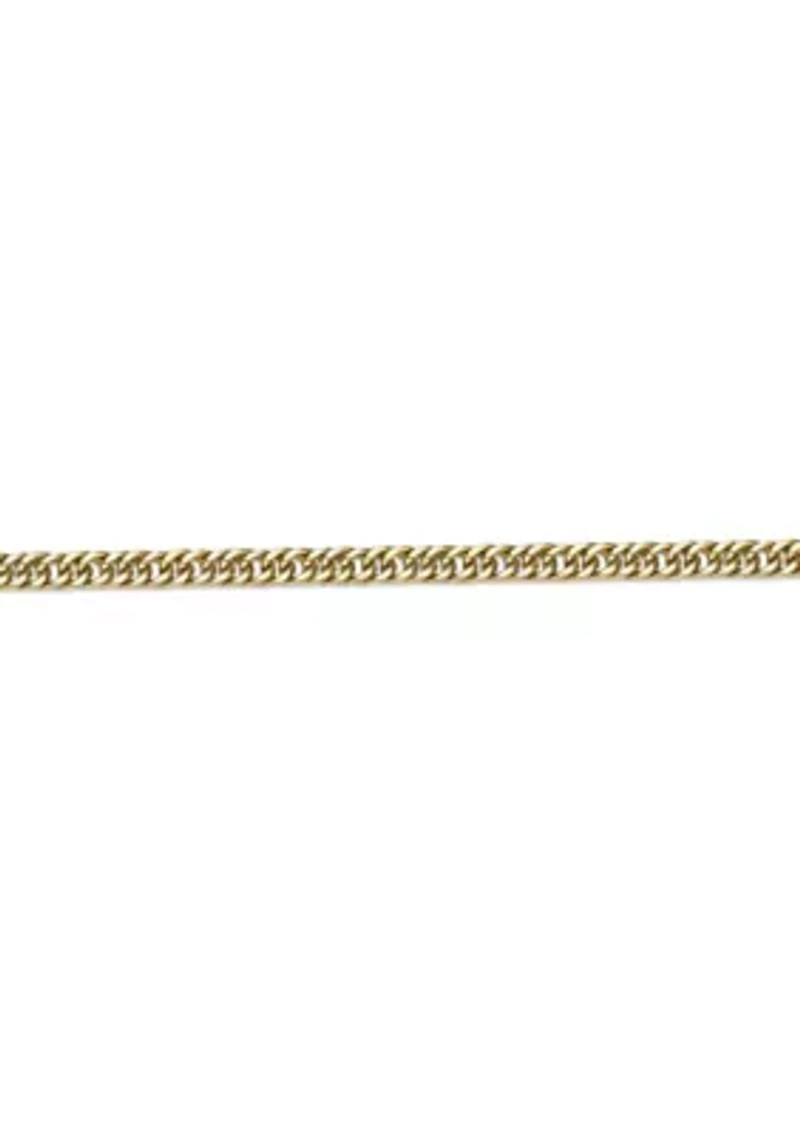 4mm Stainless Steel Link Necklace with 18K Gold Ip in 24"