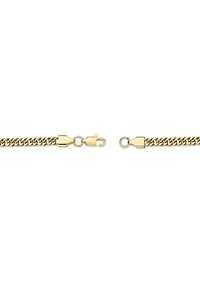 4mm Stainless Steel Link Necklace with 18K Gold Ip in 24"