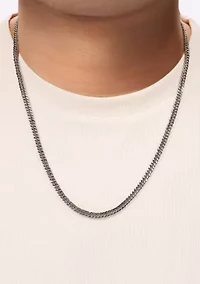 4mm Stainless Steel Link Necklace in 24"
