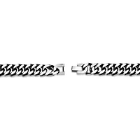 Black Ion-Plated Stainless Steel Curb Chain Bracelet