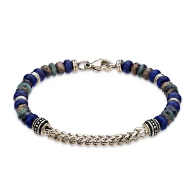 Yellow Ion-Plated Stainless Steel Multi Stone Bracelet
