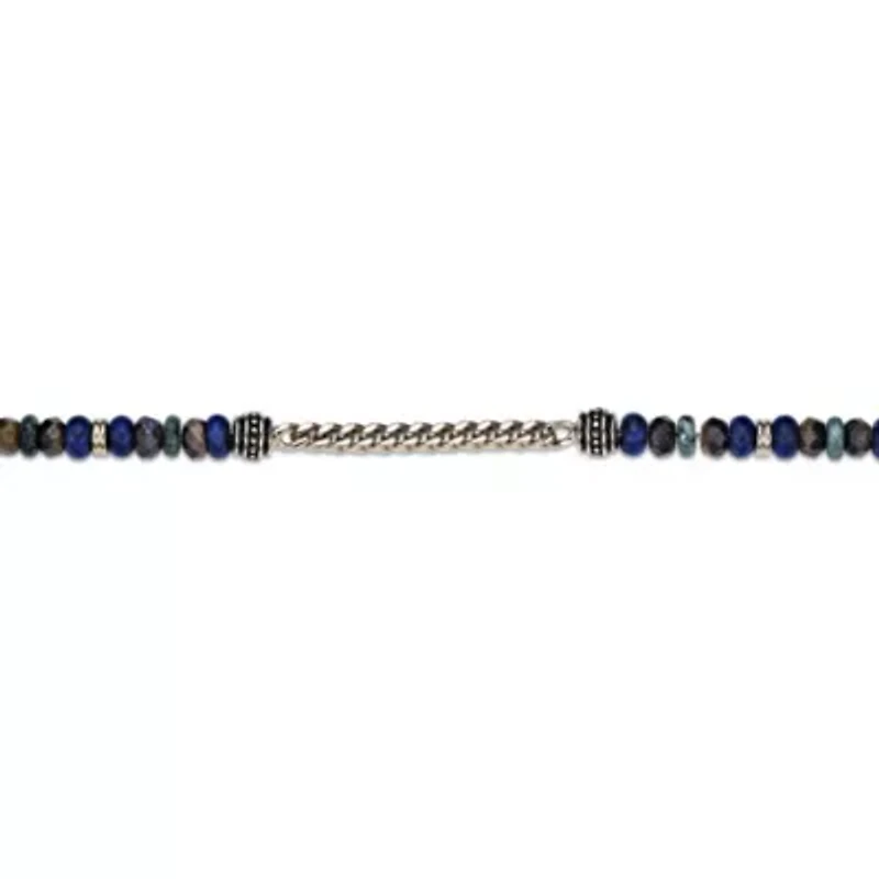 Yellow Ion-Plated Stainless Steel Multi Stone Bracelet