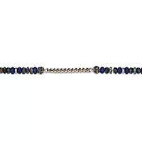 Yellow Ion-Plated Stainless Steel Multi Stone Bracelet