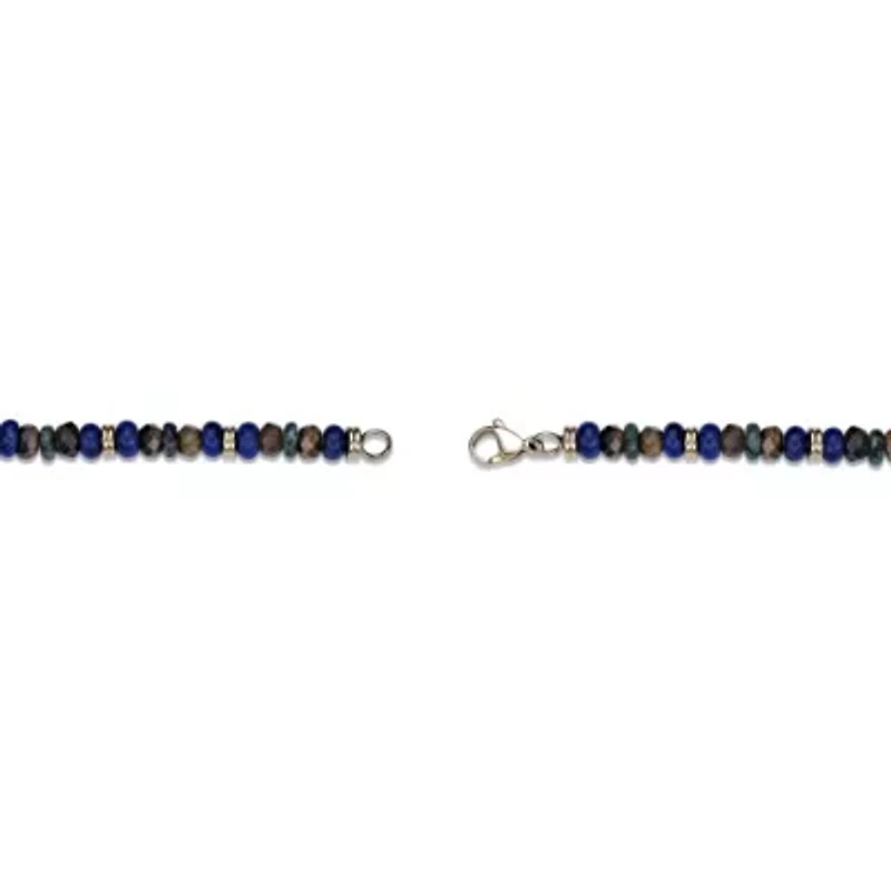 Yellow Ion-Plated Stainless Steel Multi Stone Bracelet