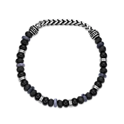 Stainless Steel Multi Stone Stretch Bracelet
