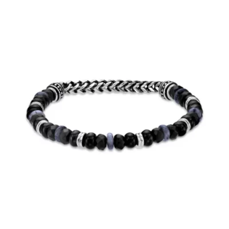Stainless Steel Multi Stone Stretch Bracelet