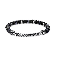 Stainless Steel Multi Stone Stretch Bracelet