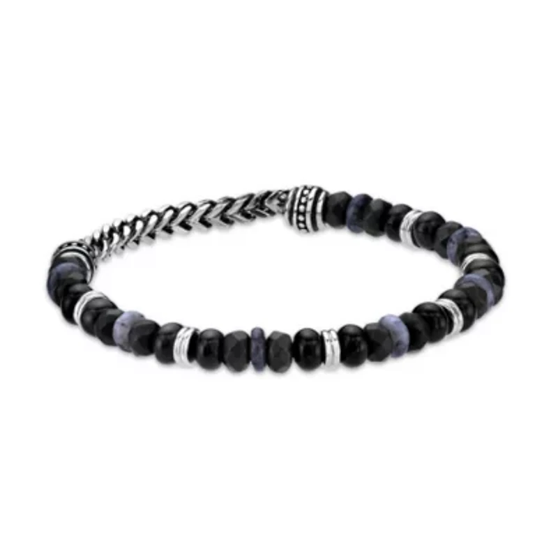 Stainless Steel Multi Stone Stretch Bracelet