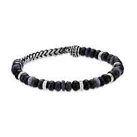 Stainless Steel Multi Stone Stretch Bracelet