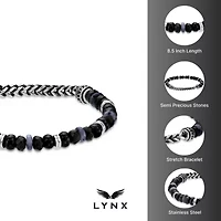 Stainless Steel Multi Stone Stretch Bracelet