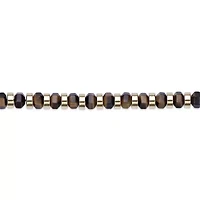 Yellow Ion-Plated Stainless Steel Tiger��s Eye Hexagon Bead Bracelet