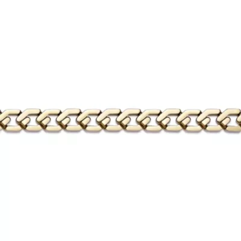 Yellow Ion-Plated Stainless Steel Fancy Link Chain Bracelet
