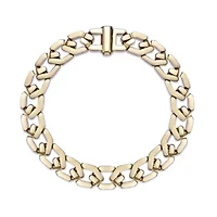 Yellow Ion-Plated Stainless Steel Fancy Link Chain Bracelet