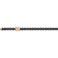 Black & Yellow Ion-Plated Solid Stainless Steel Box Chain Bracelet