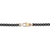 Black Ion-Plated Stainless Steel Box Chain Necklace