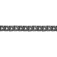 Black Ion-Plated Stainless Steel Antique-Finish Link Chain Bracelet