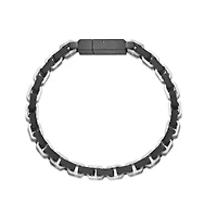 Black Ion–Plated Stainless Steel Link Bracelet