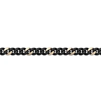 Black & Yellow Ion-Plated Solid Stainless Steel Cuban Chain Bracelet