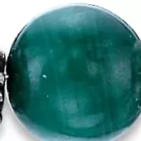 Stainless Steel Malachite Bead Strand Bracelet