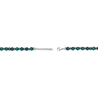 Stainless Steel Malachite Bead Strand Bracelet
