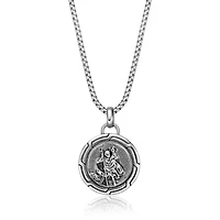 Stainless Steel Box Chain Pendant Necklace