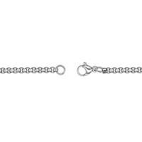 Stainless Steel Cubic Zirconia Dog Tag Pendant Necklace