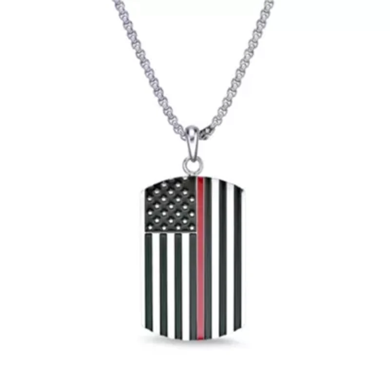 Stainless Steel Dog Tag Pendant Necklace