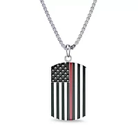 Stainless Steel Dog Tag Pendant Necklace