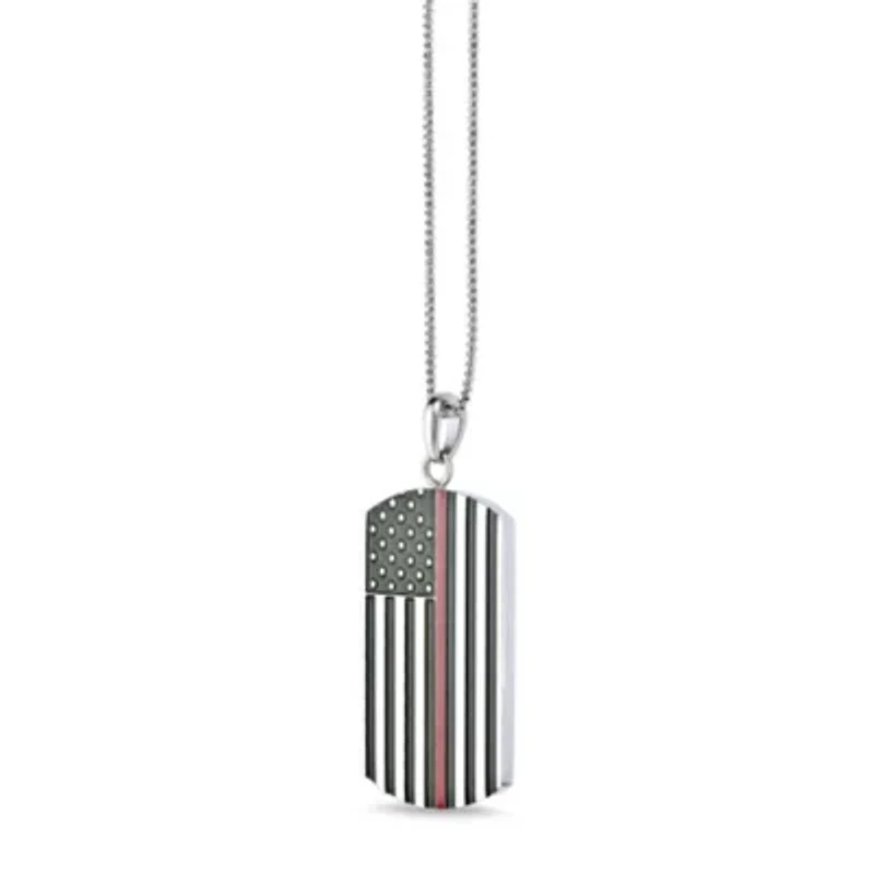 Stainless Steel Dog Tag Pendant Necklace