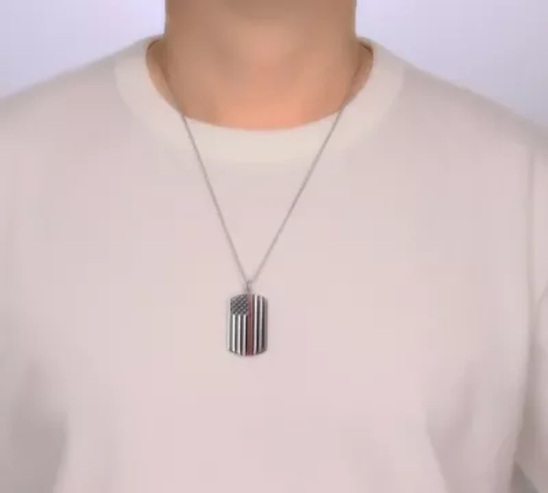 Stainless Steel Dog Tag Pendant Necklace
