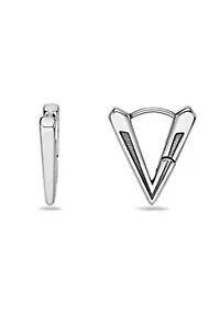 Triangle Hoop Earrings in Stainless Steel