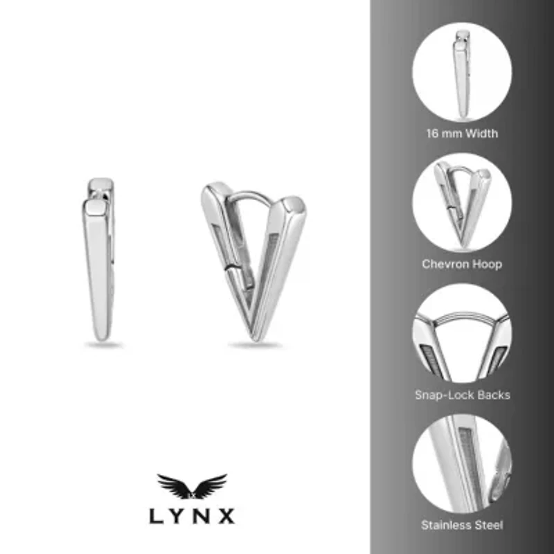 Triangle Hoop Earrings in Stainless Steel