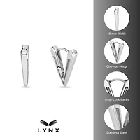 Triangle Hoop Earrings in Stainless Steel