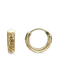 Hoop Earrings in Gold Tone Ion Plated Stainless Steel