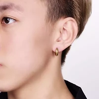 Hoop Earrings in Gold Tone Ion Plated Stainless Steel