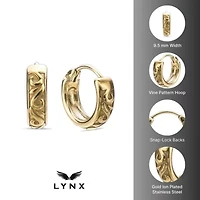 Hoop Earrings in Gold Tone Ion Plated Stainless Steel