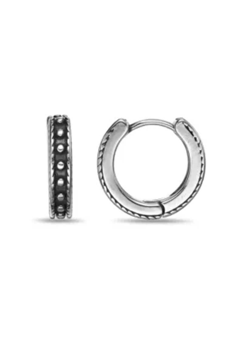 Hoop Earrings in Ion Plated Stainless Steel