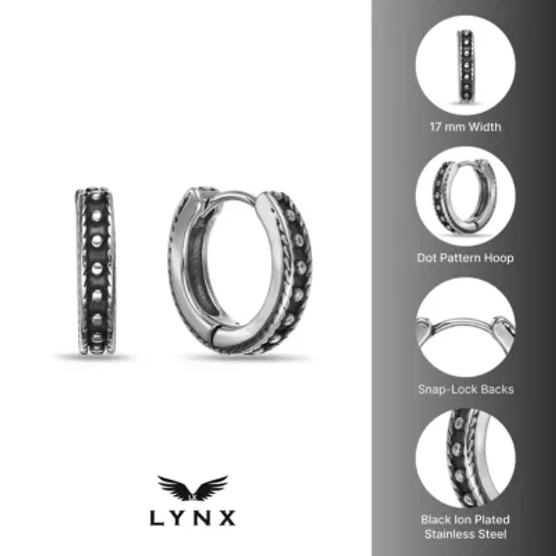 Hoop Earrings in Ion Plated Stainless Steel