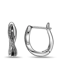 Hoop Earrings in Black Ion Plated Stainless Steel