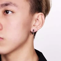 Hoop Earrings in Black Ion Plated Stainless Steel
